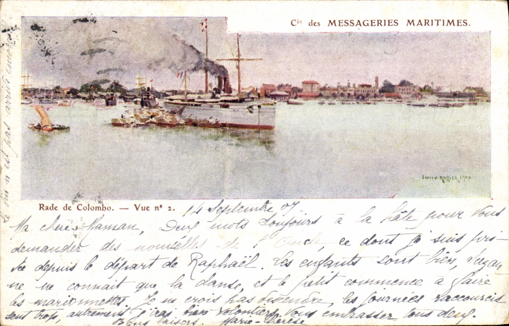 Rada de Colombo — Vista n° 2 — Editor E. Daluissat, París