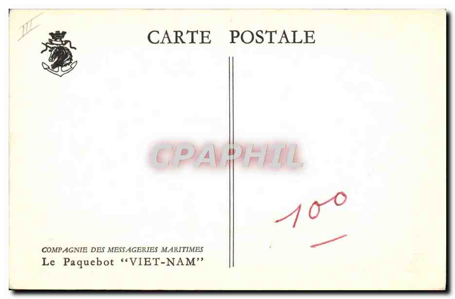 Le Paquebot "VIET-NAM" — Compagnie des Messageries Maritimes — édition CPAPHIL — Reverso