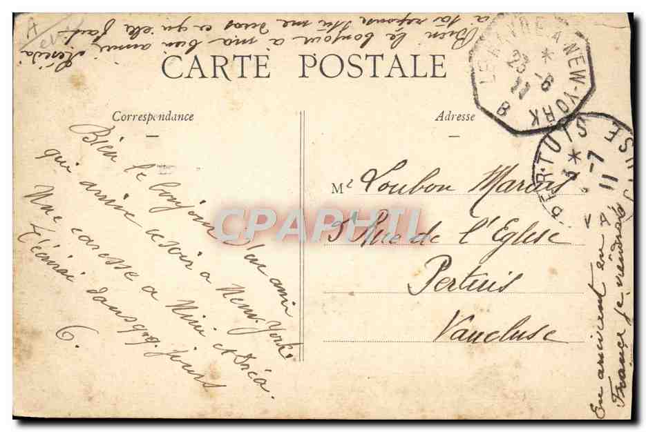 CPA Bateau La Provence — Achterkant