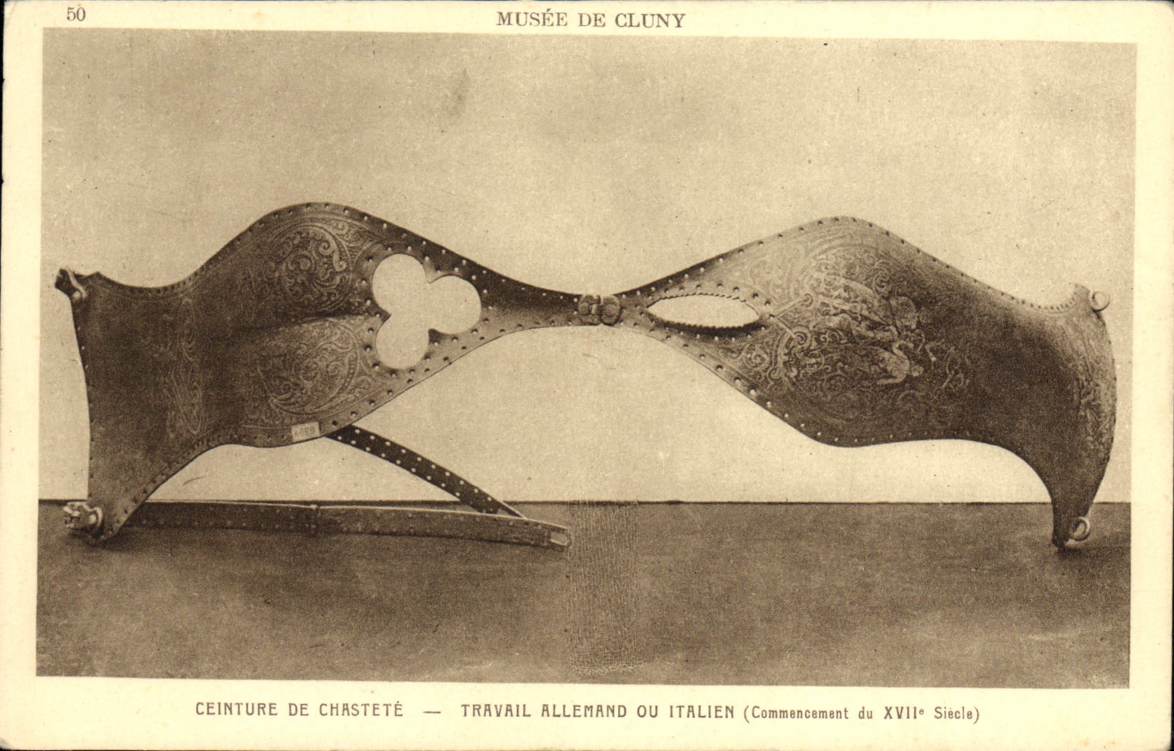 Ceinture de chasteté — Musée de Cluny — Travail allemand ou italien (Commencement du XVIIe siècle)