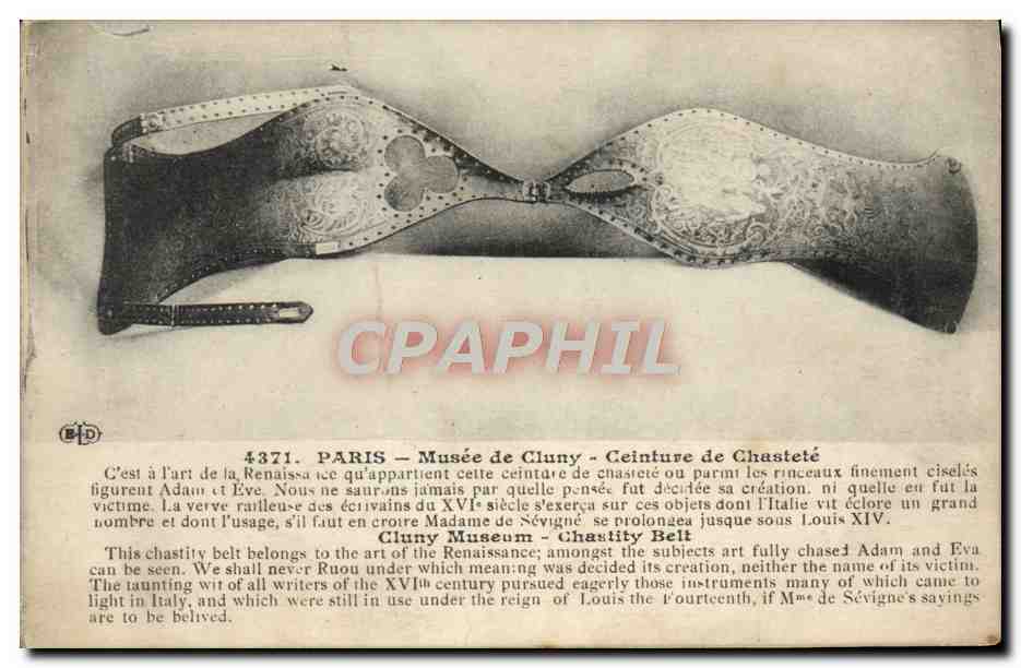 Paris - Musée de Cluny - Ceinture de Chasteté — Éditeur E. Le Deley, n° 4371