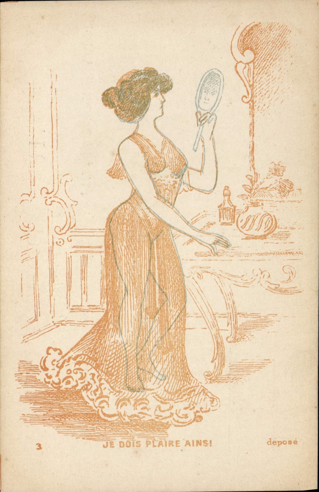 Je dois plaire ainsi — femme devant un miroir — déposé
