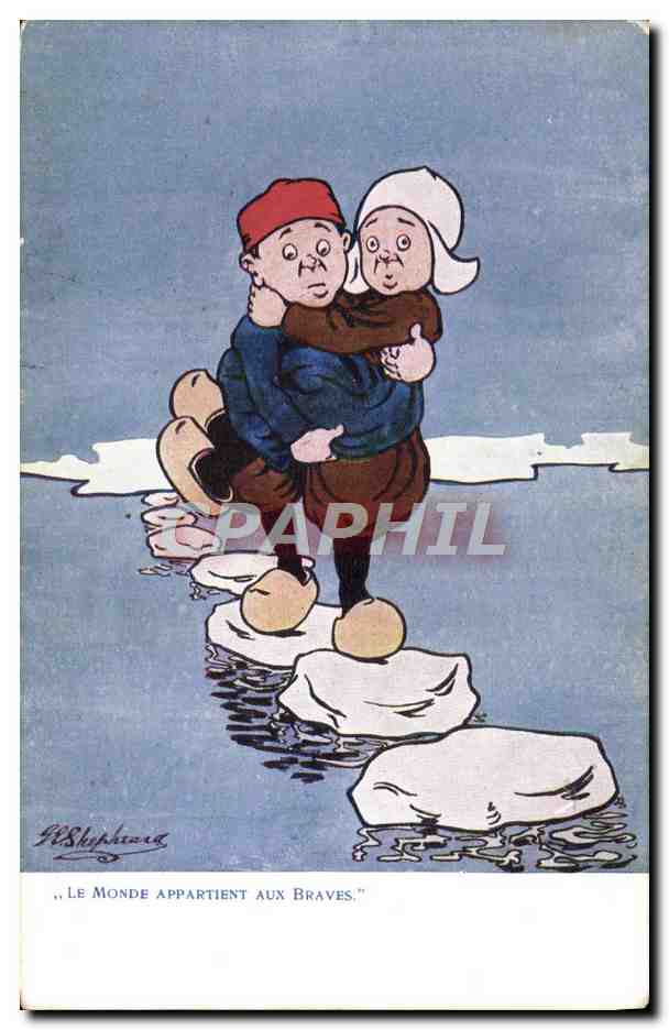 CPA Fantaisie Illustrateur Enfants le monde appartient aux braves Shapleaca 