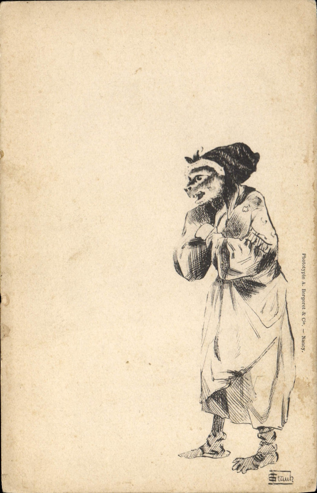 CPA Fantaisie Illustrateur Loup
