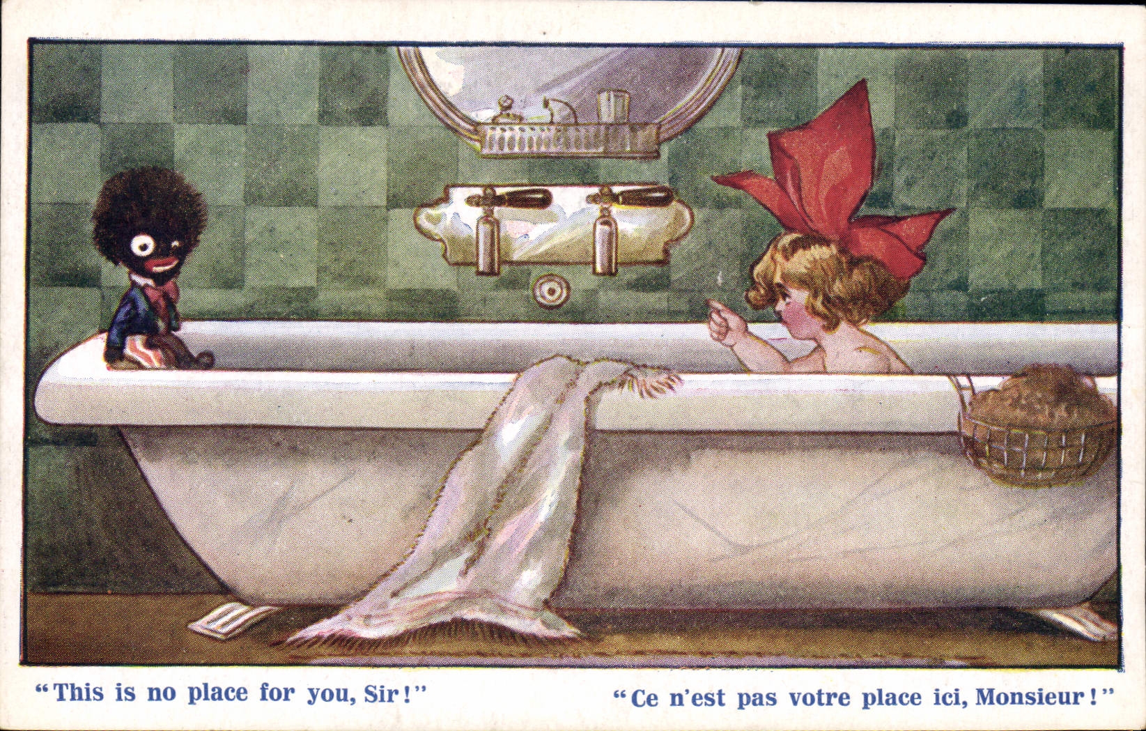 CPA Fantaisie Illustrateur Enfants Bain 