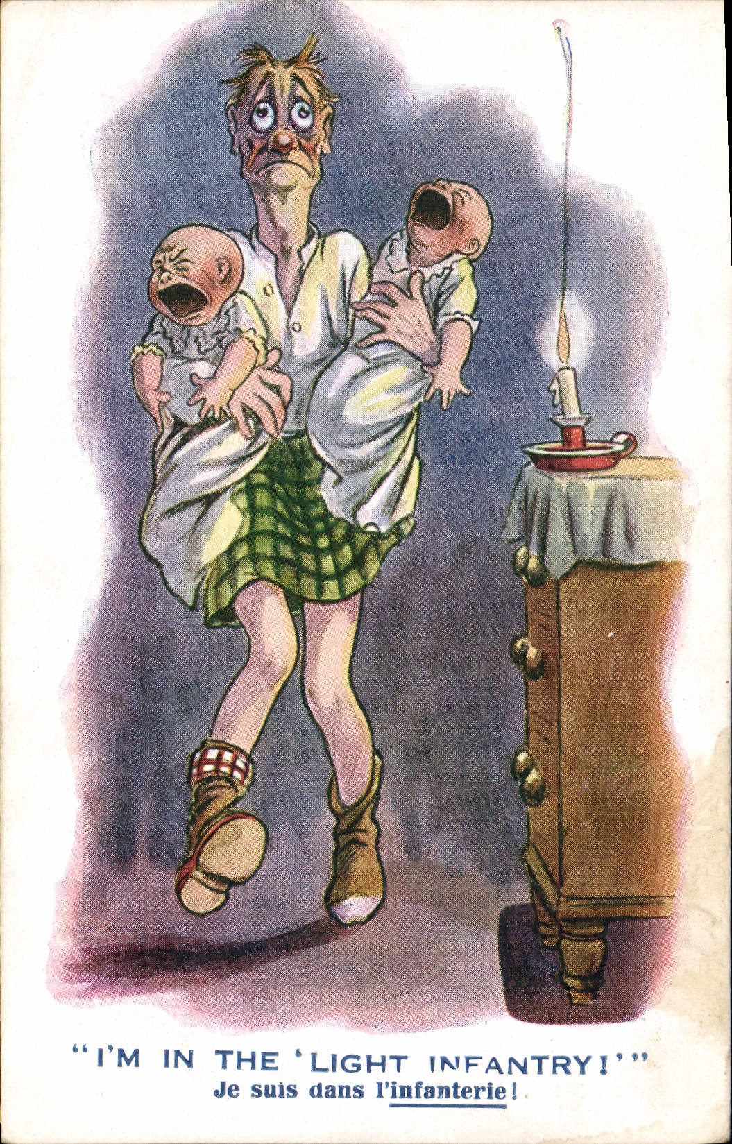 CPA Fantaisie Illustrateur Infanterie Bebes Enfants 
