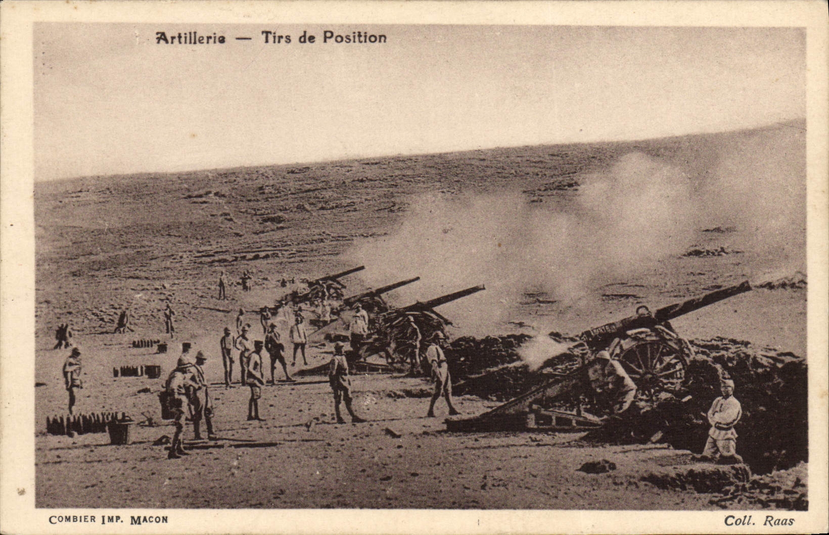 CPA Militaria Artillerie Tir de position 