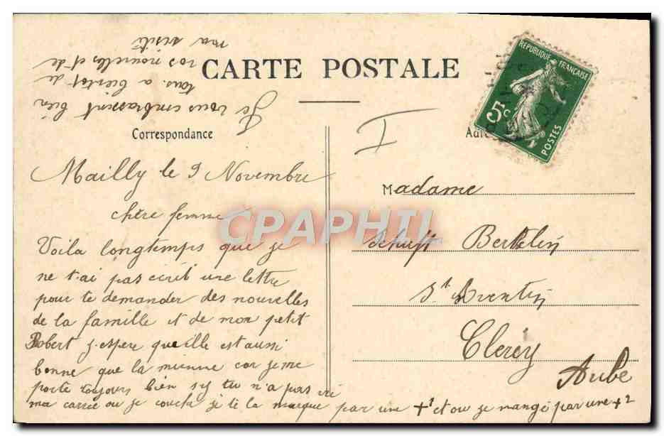 CPA Militaria Camp de Mailly Parc d'artillerie  — Rückseite