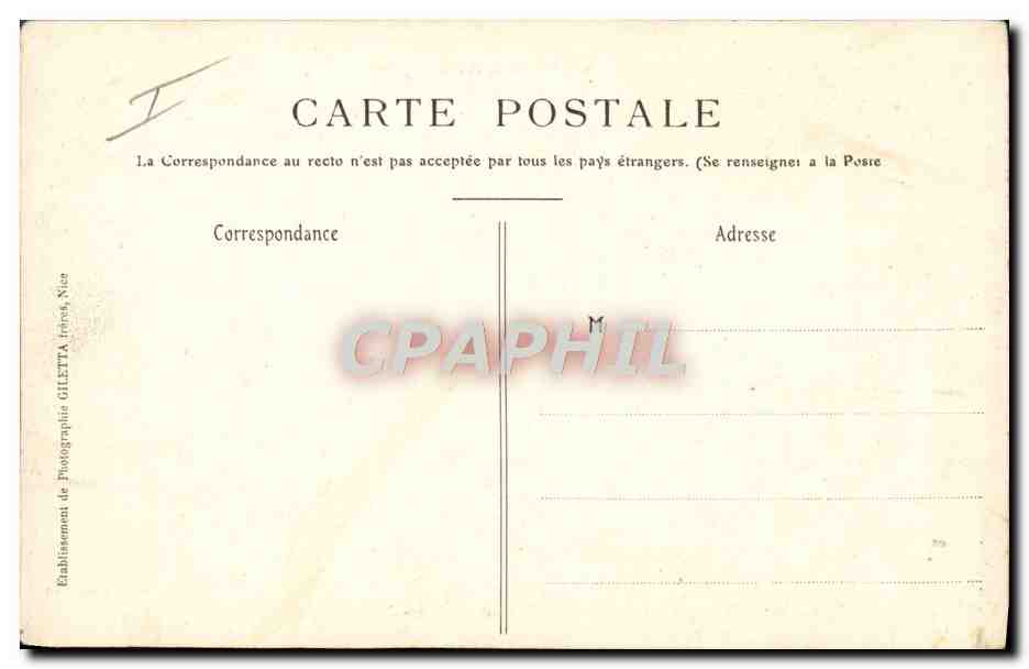 CPA Militaria Artillerie de campagne en manoeuvres Aux grands pres de Levens  — Rückseite