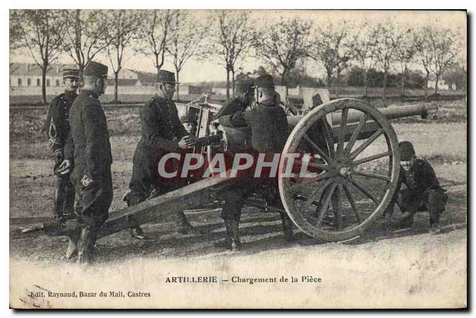 CPA Militaria Artillerie Chargement de la piace 