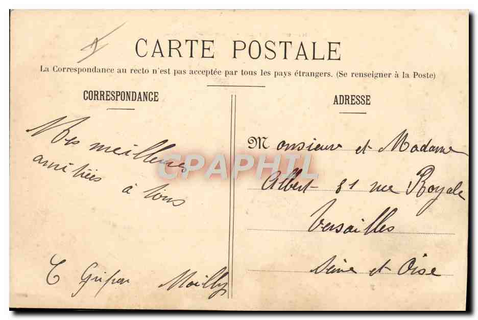 CPA Militaria Camp de Mailly Parc d'artillerie — Rückseite