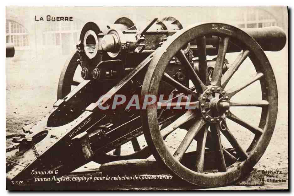 CPA Militaria Canon de 6 pouces anglais 