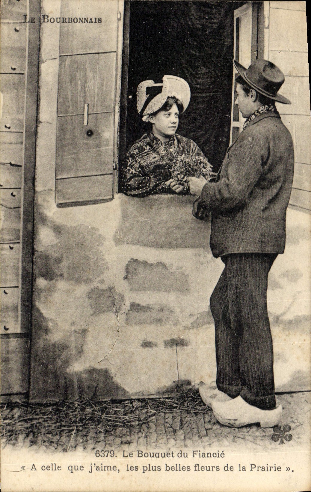 CPA Folklore Le bouquet du fiance Bourbonnais 