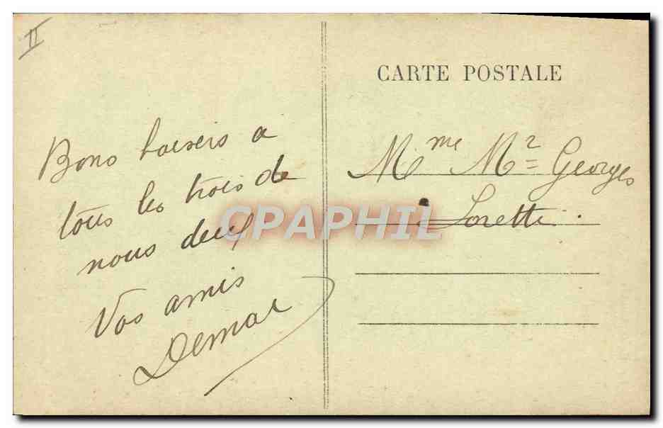 CPA Folklore Le bouquet du fiance Bourbonnais  — Verso