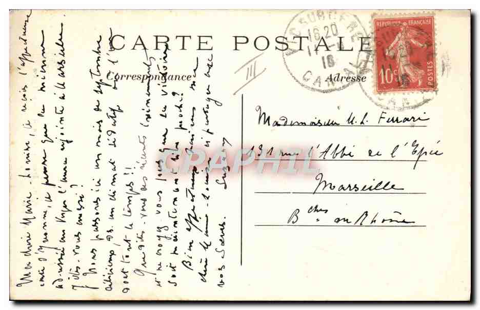 CPA Folklore Dentelliere d'Auvergne  — Verso