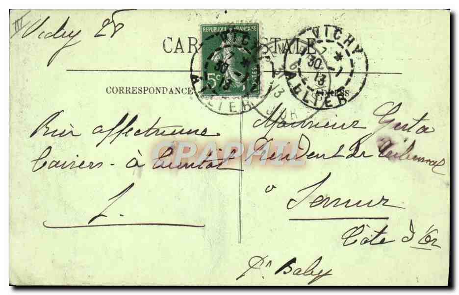 CPA Folklore Auvergne La bourree — Verso