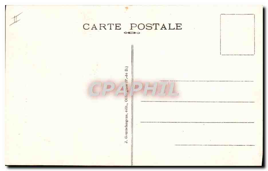 CPA Folklore Auvergne  — Verso