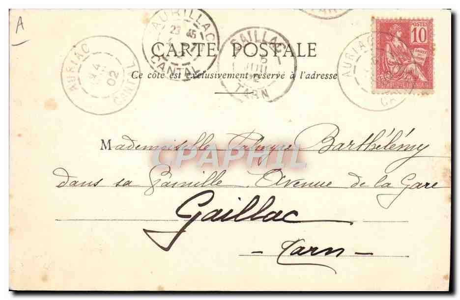 CPA Folklore Auvergne La bourree — Verso