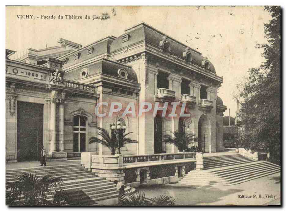 CPA Vichy Facade du Theatre 