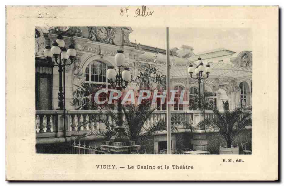 CPA Vichy Le casino et le Theatre 