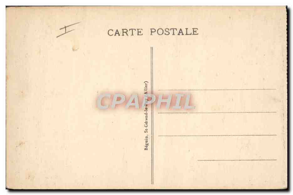 CPA Terrasse et Theatre du casino Vichy — Verso