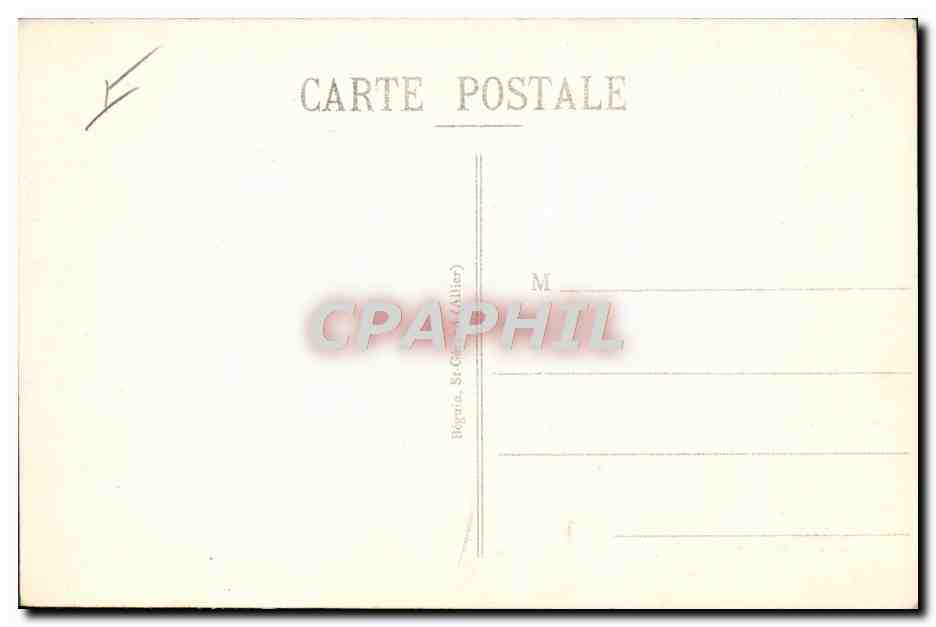 CPA Vichy Marquise et Theatre du casino — Verso