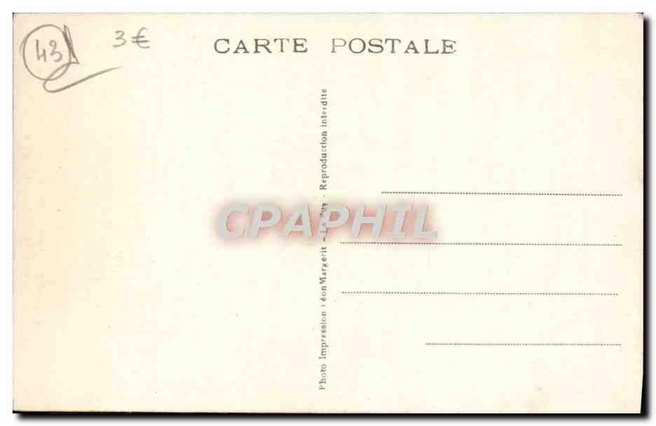 CPA Le Puy La Facade de la Cathedrale — Verso