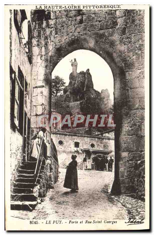 CPA Le Puy Porte et Rue Saint Georges (animee)