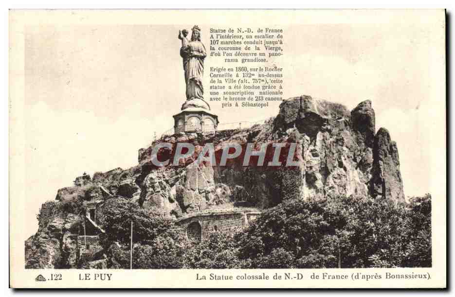 CPA Le Puy en Velay La statue colossale de Nd de France