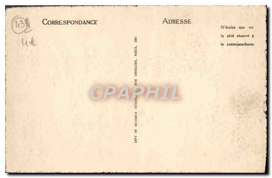 CPA Le Puy en Velay Place du Breuil — Verso
