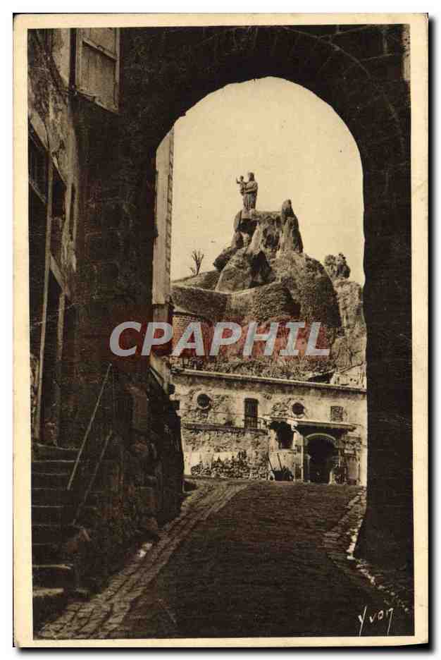CPA Le Puy en Velay Notre Dame de France et le Rocher Corneille