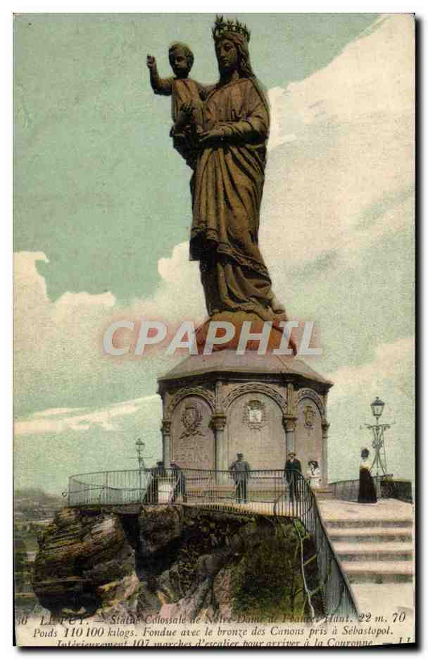 Statua colossale di Nostra Signora di Lourdes — Le Puy — editore anonimo, n° 36