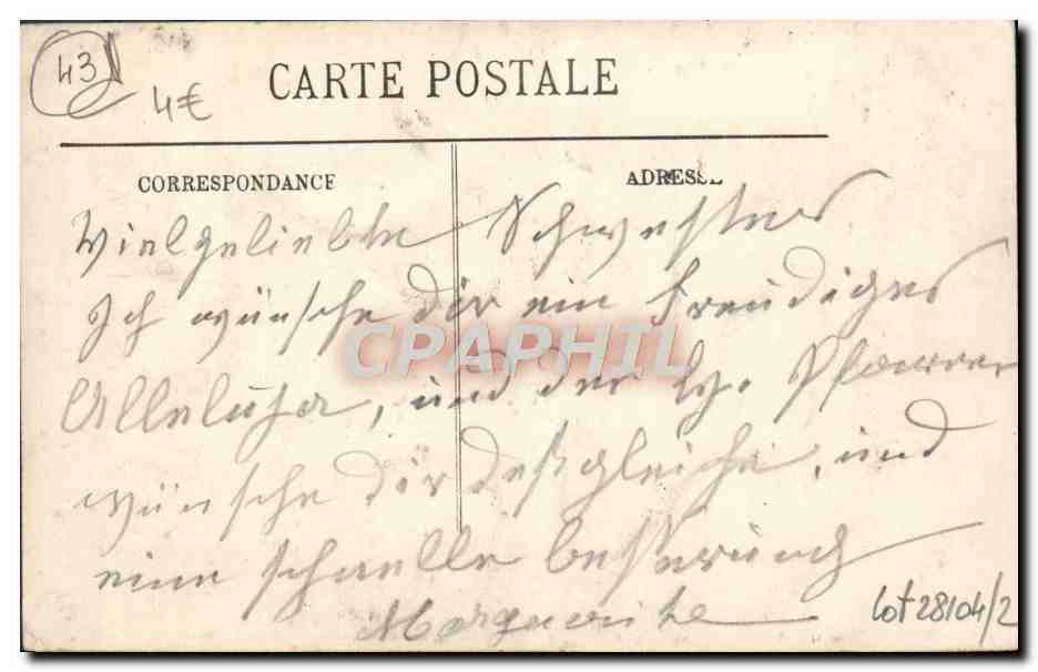 Statua colossale di Nostra Signora di Lourdes — Le Puy — editore anonimo, n° 36 — Verso