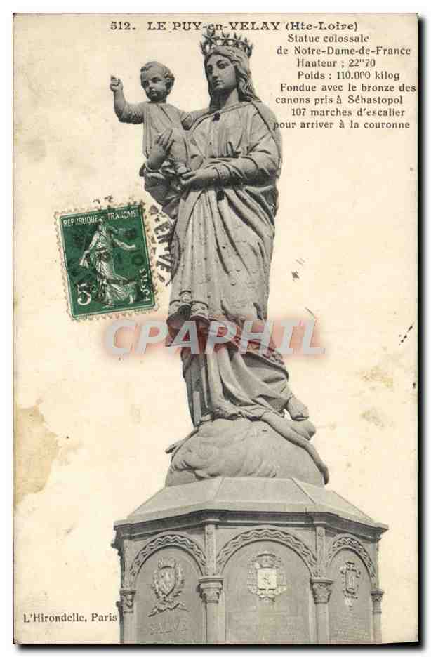 CPA Le Puy en Velay Statue colossale de Notre Dame de France
