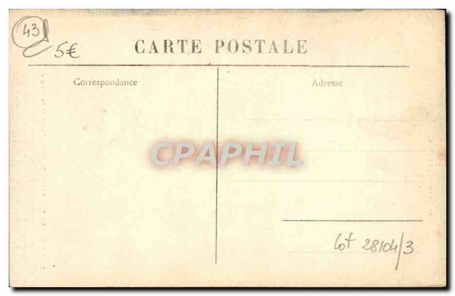CPA Le Puy en Velay La Montee de la Cathedrale et la Rue des Tables — Verso