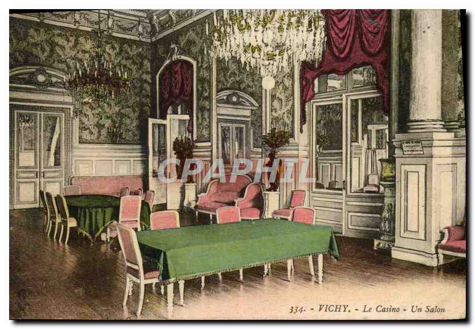 CPA Vichy Le Casino Un Salon