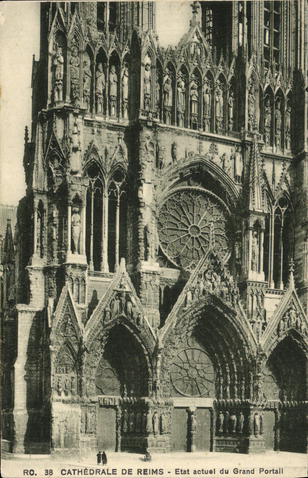 Cathédrale de Reims — Etat actuel du Grand Portail — RO. 38