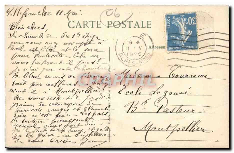 Villefranche-sur-Mer — La Marine — FL. — Verso