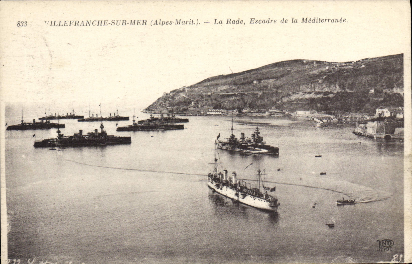 CPA Villefranche Sur Mer La Rade La rade Escadre de la Mediterranee Bateaux 