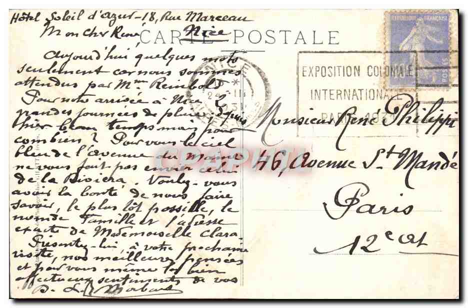 VILLEFRANCHE - La Flotta e la Città — Edizione Giletta, fot., Nice, n° 309 — Verso
