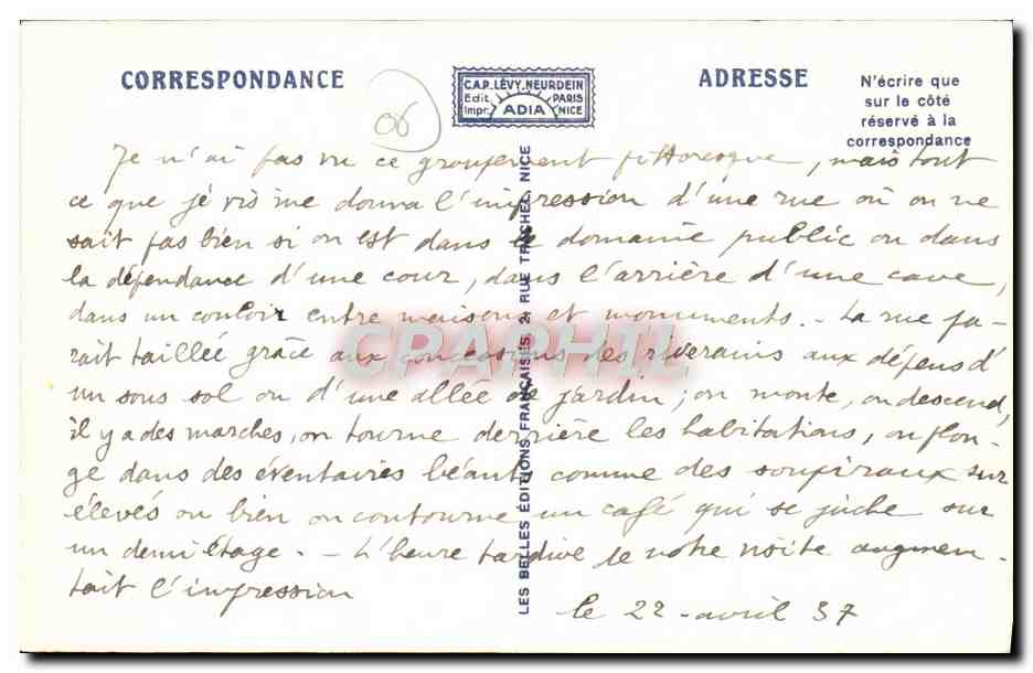 VILLEFRANCHE-sur-MER - Ruelle obscure — Adia, n°13 — Reverso