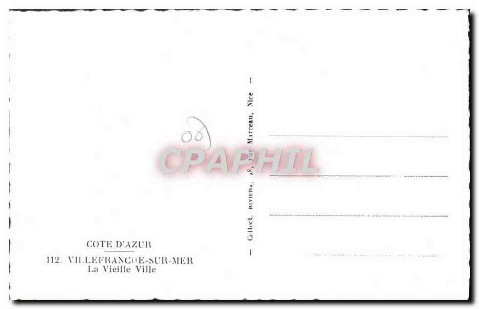La Vieille Ville — Villefranche-sur-Mer — Collection Marceau, Nice — Verso