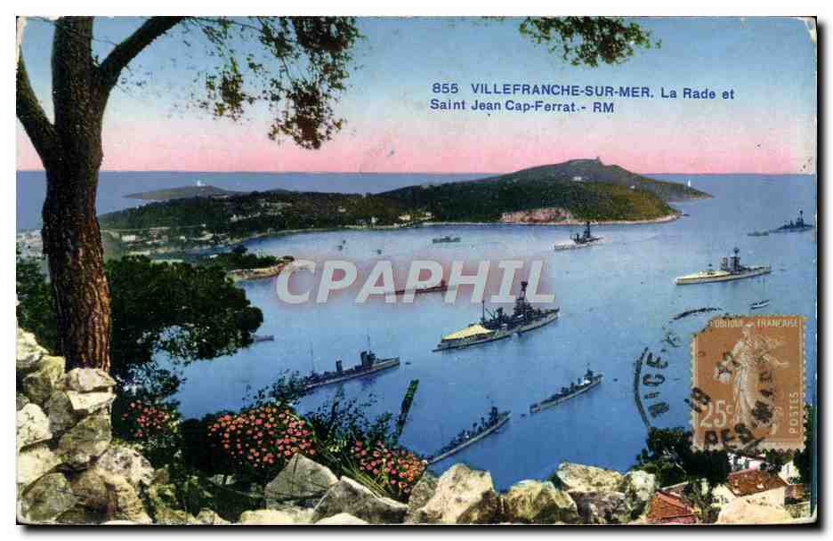 CPA Villefranche Sur Mer La Rade et Saint Jean Cap Ferrat Bateaux