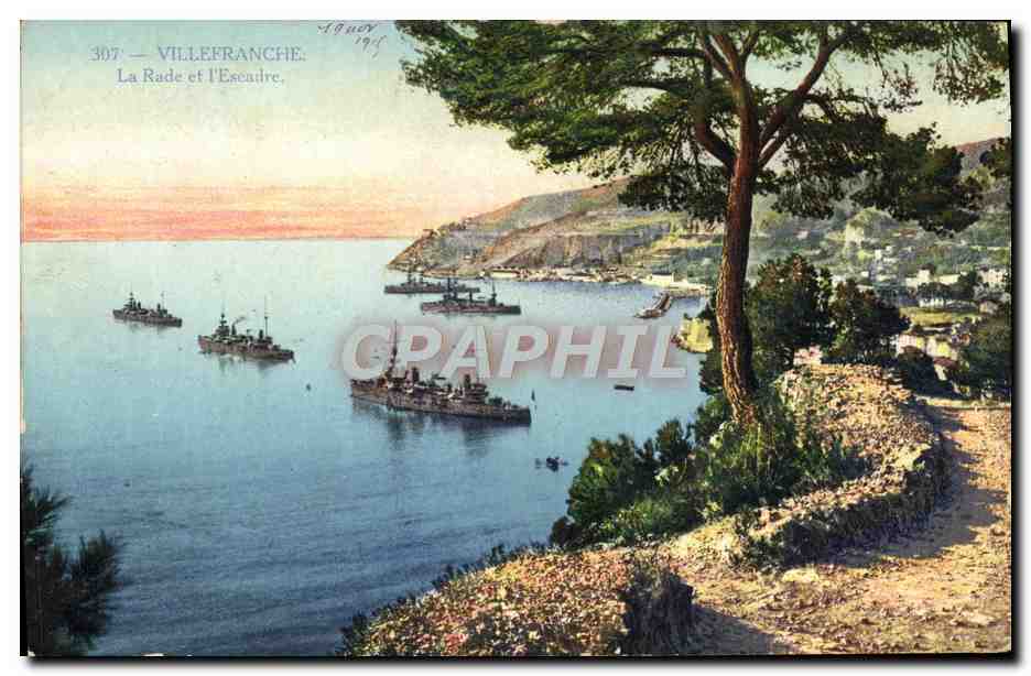 Villefranche — La Rade et l'Escalère — Édition Gilletta, Nice, n°307