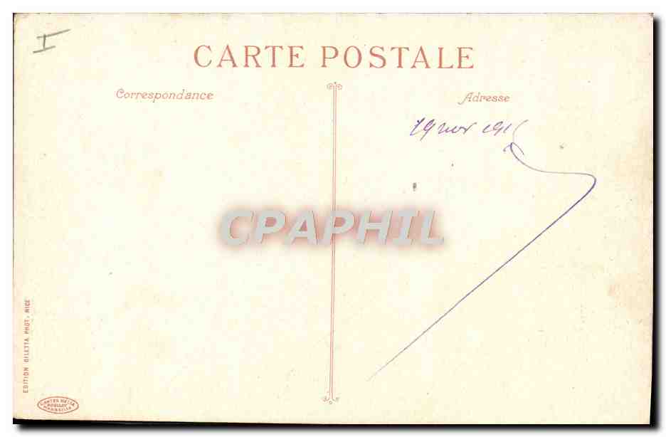 Villefranche — La Rade et l'Escalère — Édition Gilletta, Nice, n°307 — Reverso