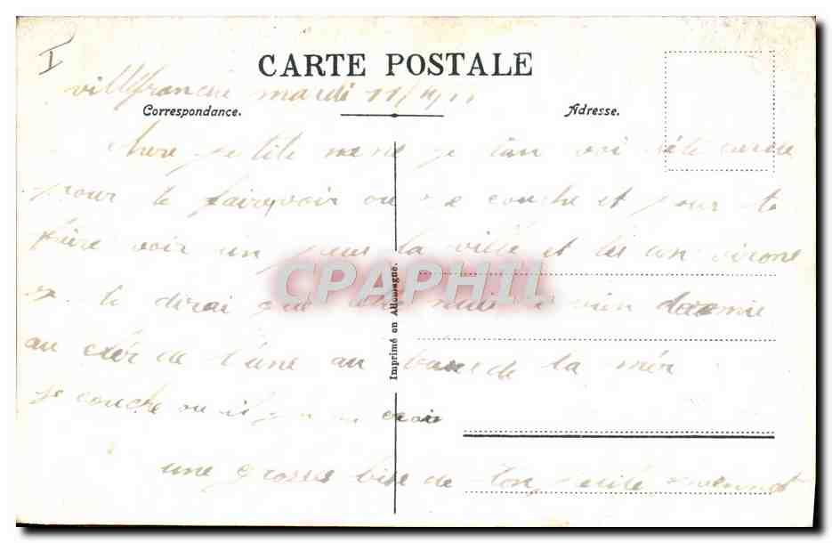 Villefranche-sur-Mer — Vue générale — éditeur anonyme, n° 904 — Back
