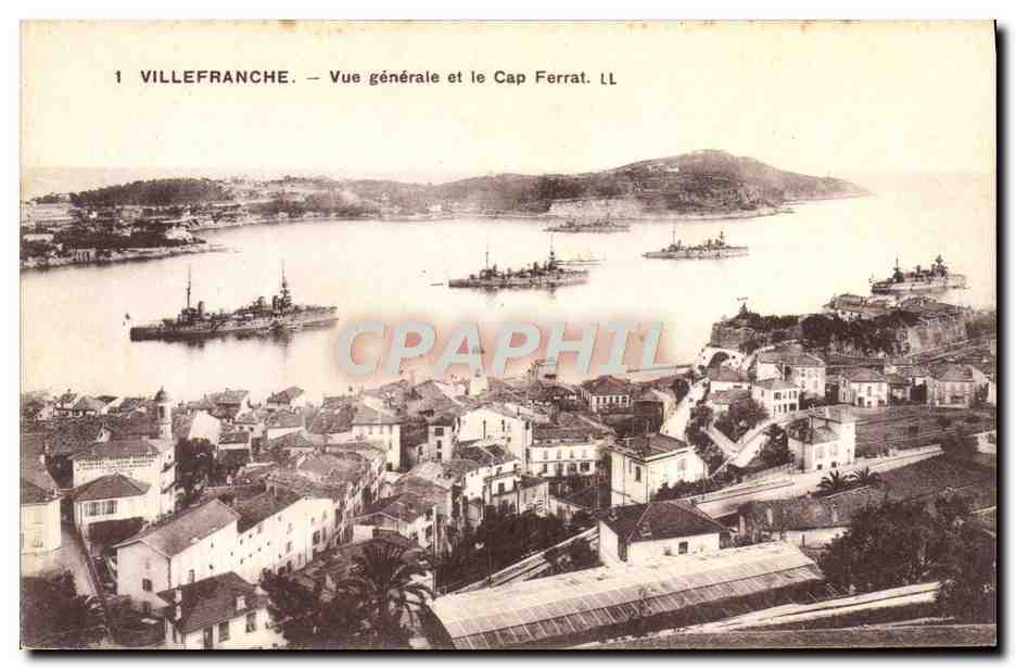 Villefranche — Vue générale et le Cap Ferrat — LL
