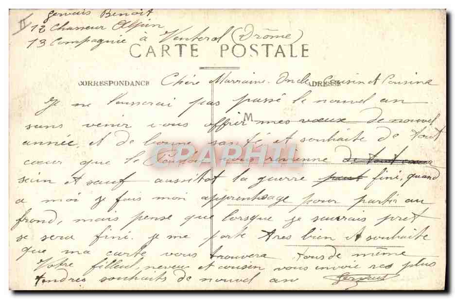 CPA Nyons Eglise reformee — Rückseite