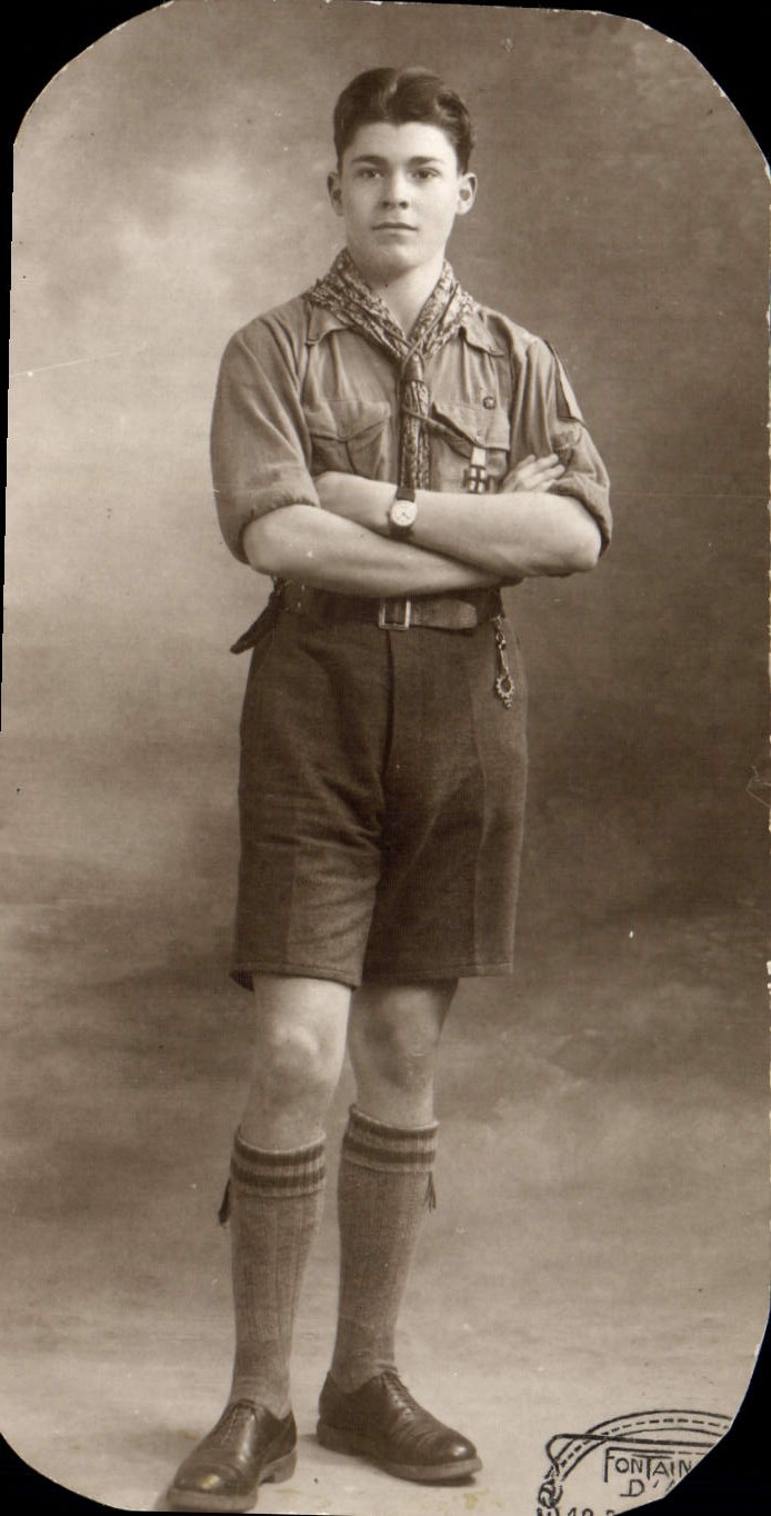 CARTE PHOTO Scout Jamboree Enfant