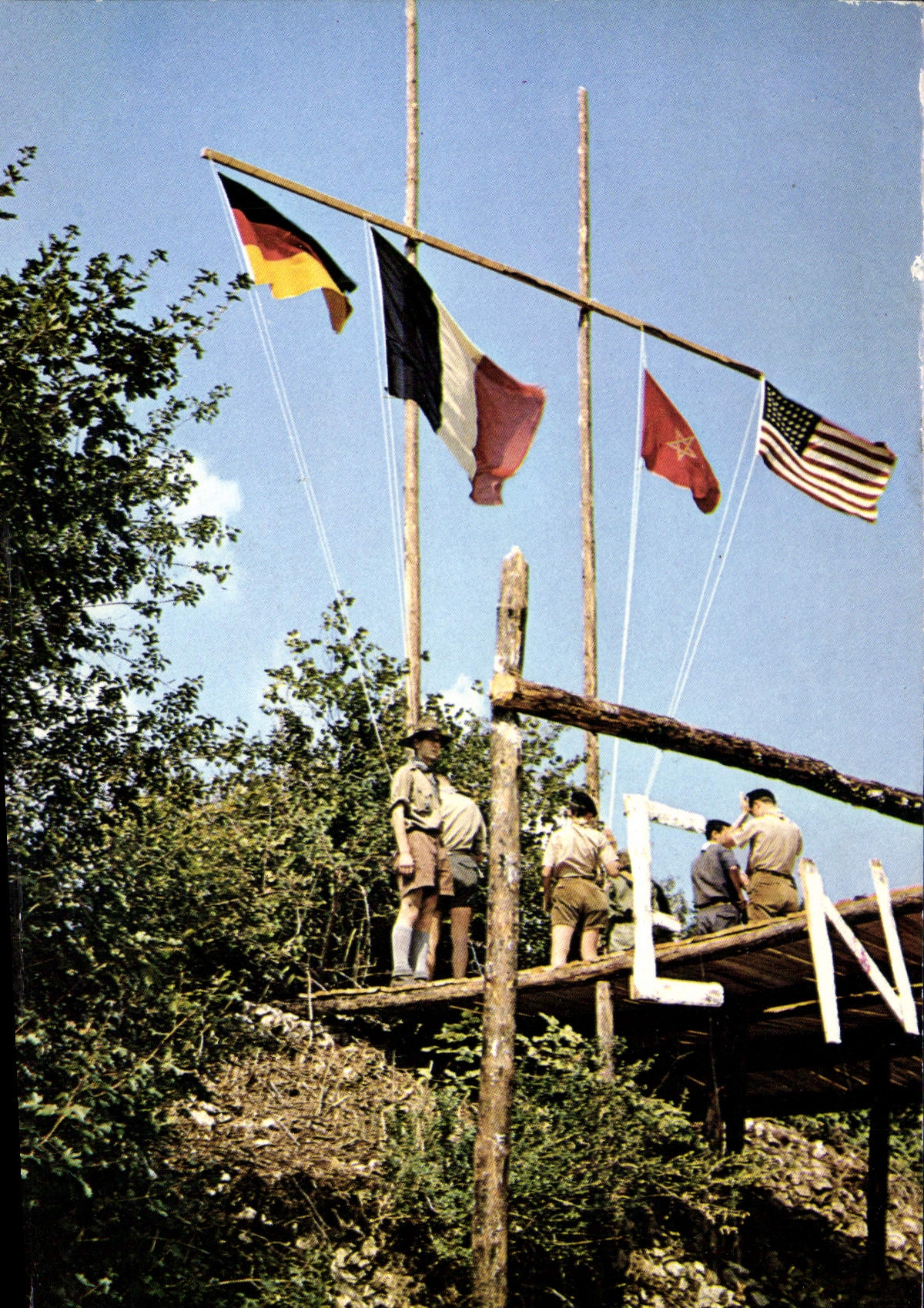 CPM Eclaireurs neutres en France Scout Jamboree